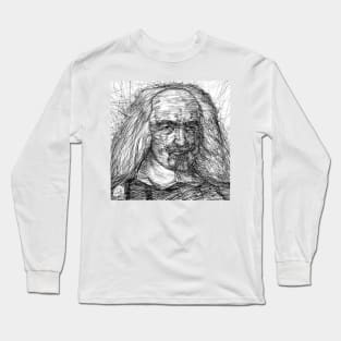 THOMAS HOBBES Ink portrait Long Sleeve T-Shirt